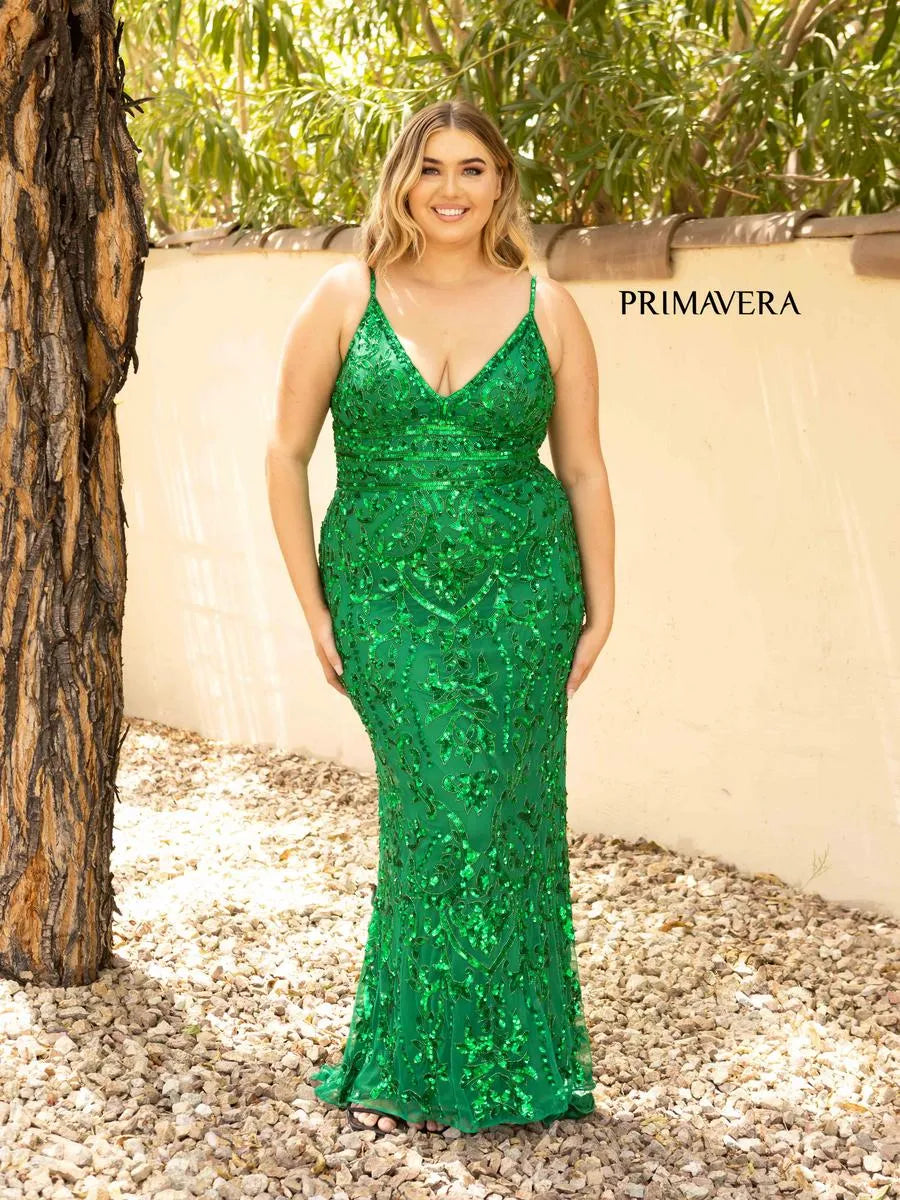 Primavera Couture Emerald Green PROM Pageant Gala Dress 14001