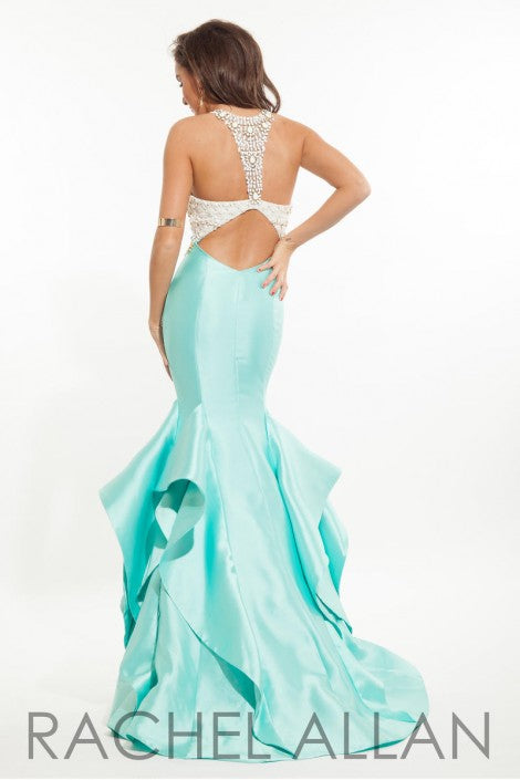 Rachel Allan Black/White PROM Dress 7068