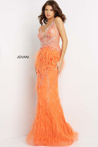 Jovani Orange PROM Dress 03023