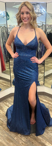 Jovani Navy PROM Dress 08400