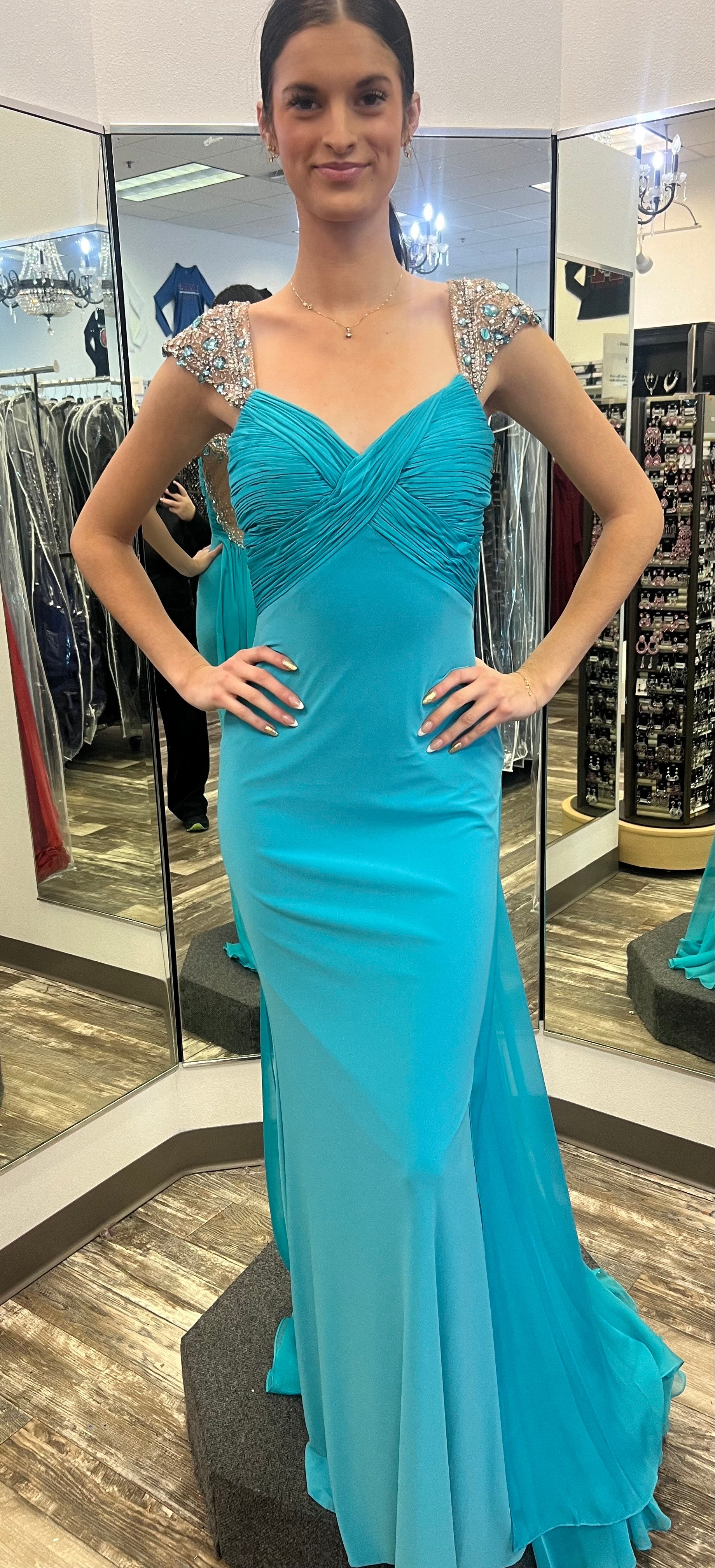 Sherri Hill Turquoise PROM Dress 11172